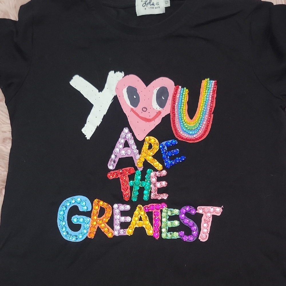 Lola Kids Black Graphic T-Shirt